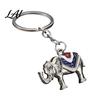 Animal Decorative Accessory Zinc Alloy Elephant Keychain Car Key Ring Holder Lightweight Keychain Pendant Handbags Backpacks Charm for Men