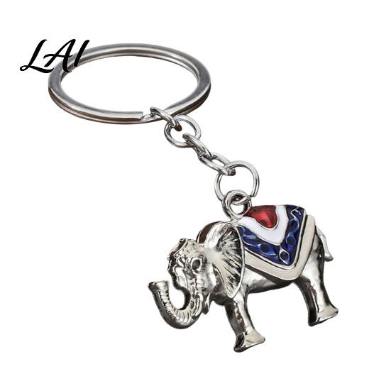 Animal Decorative Accessory Zinc Alloy Elephant Keychain Car Key Ring Holder Lightweight Keychain Pendant Handbags Backpacks Charm for Men