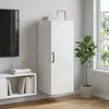 Wall Mounted Cabinet White 33 X 34.5 X 90 Cm Engineered Wood