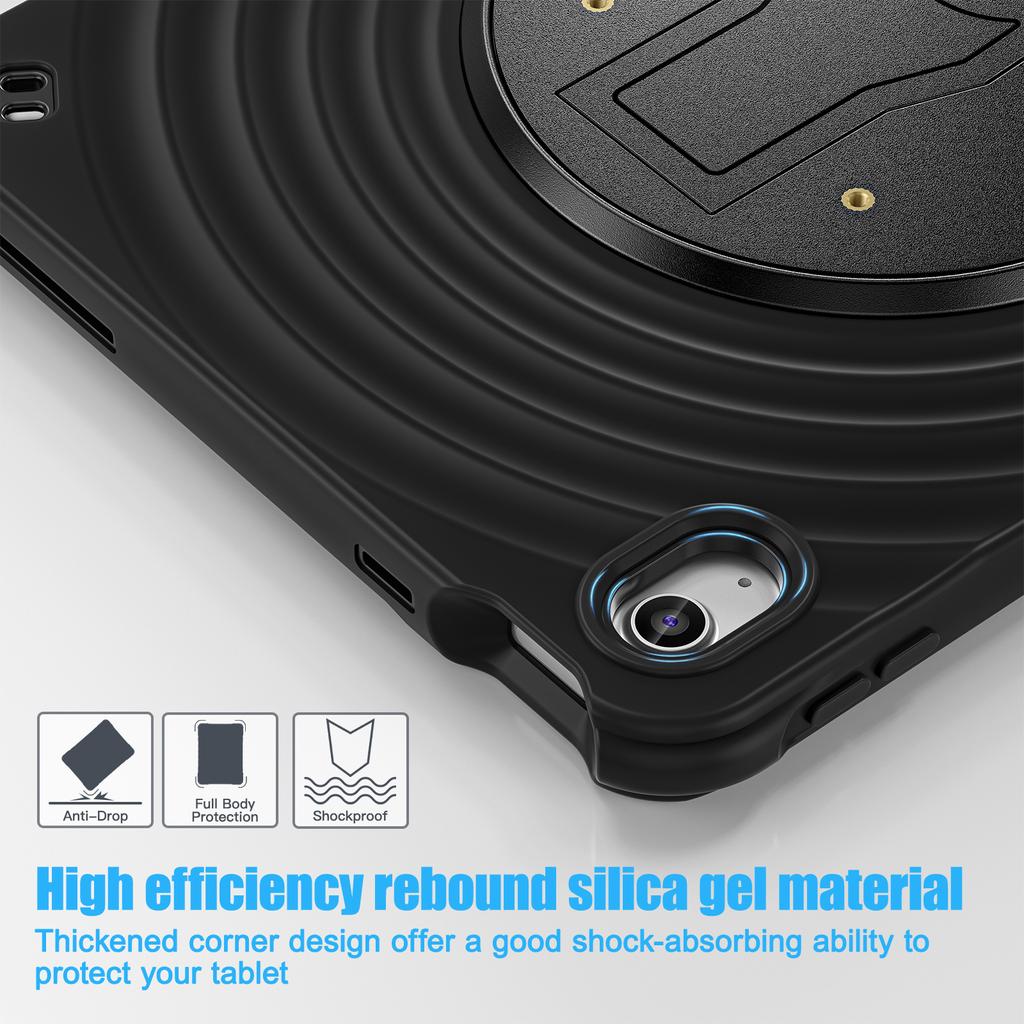 For iPad (2025)/10.9 (2022) Case Kickstand PC+Silicone+TPU Tablet Cover