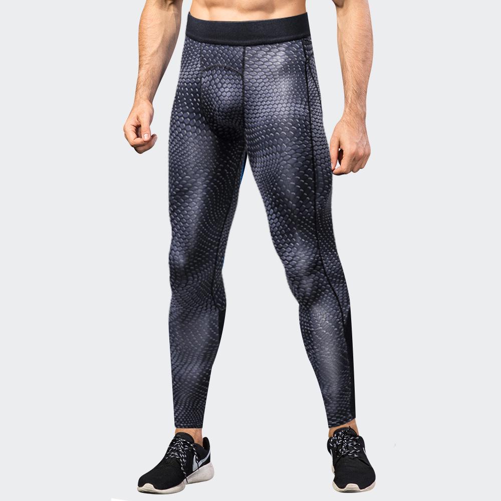 Men's 3D Print Quick-Dry Stretch Compression Running Leggings