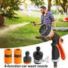 Wasserschlauch Sprüher Hochdruck Bewässerungswerkzeug mit 8 einstellbaren Sprühmustern Autowasch Schlauchaufsatz für Garten Rasen Hof