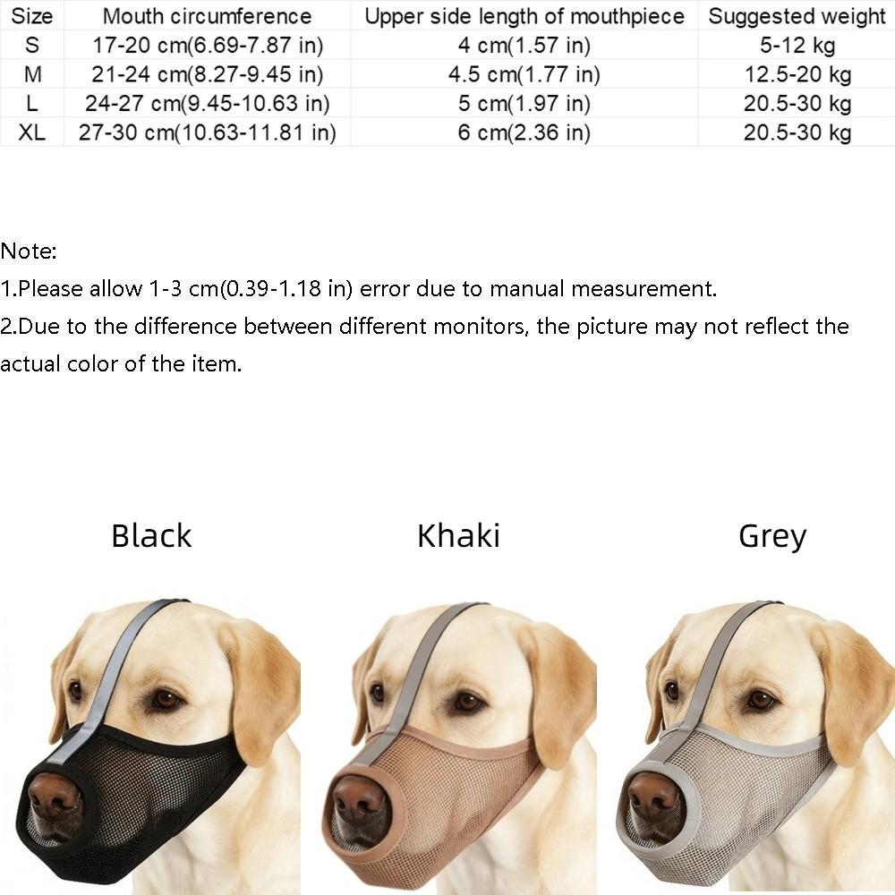 Breathable Mesh Puppy Mouth Cover Washable Dog Face Cover Portable Dog Muzzle Pet Supplies