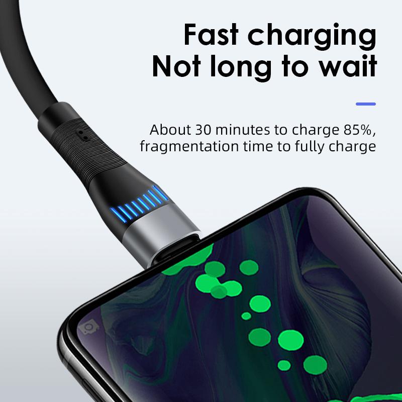 Fast-Charging Glow USB Cable for Apple, Android, and Type-C Devices