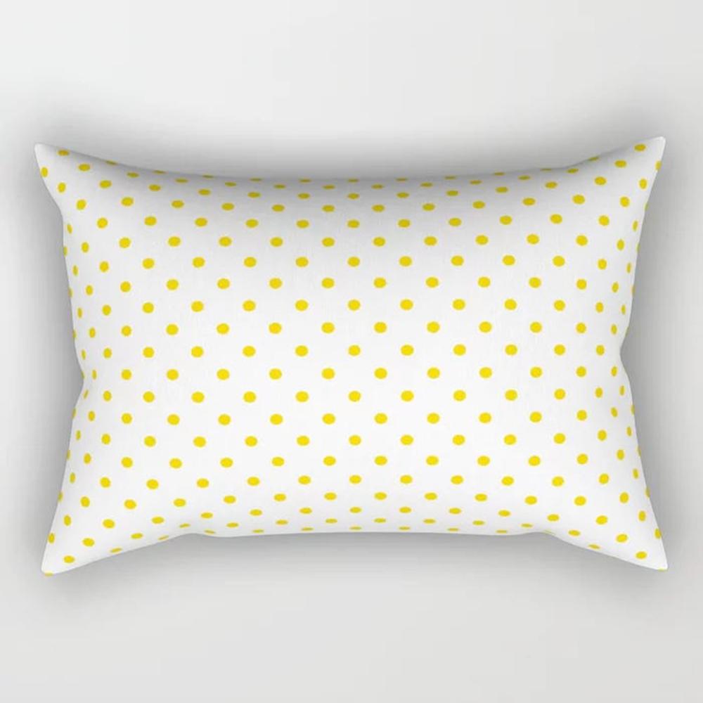 Yellow Geometric Rectangle Pillow Decorative Pillowcase Living Room Cushion Cover Simple Fashion Home Accessories