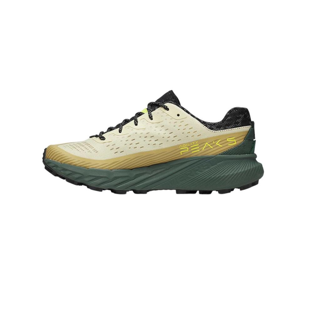Trail running shoes Merrell beige and green Agility Peak 5