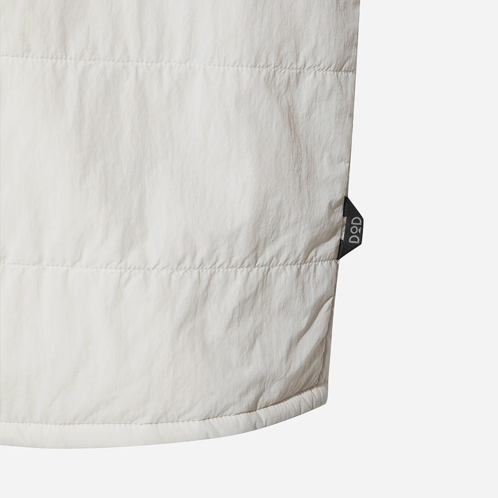 DOD Fleece-Lined Quilted Shacket (White)
