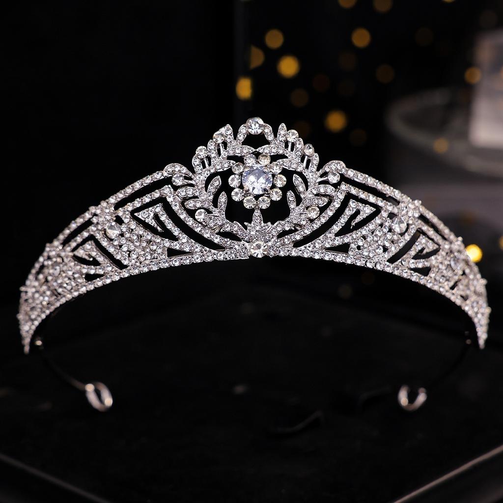 Silberne Kristall Diademe und Kronen Haarreif für Damen Party Braut Hochzeit Haarschmuck Schmuck Krone Diadem Haarreif Geschenk