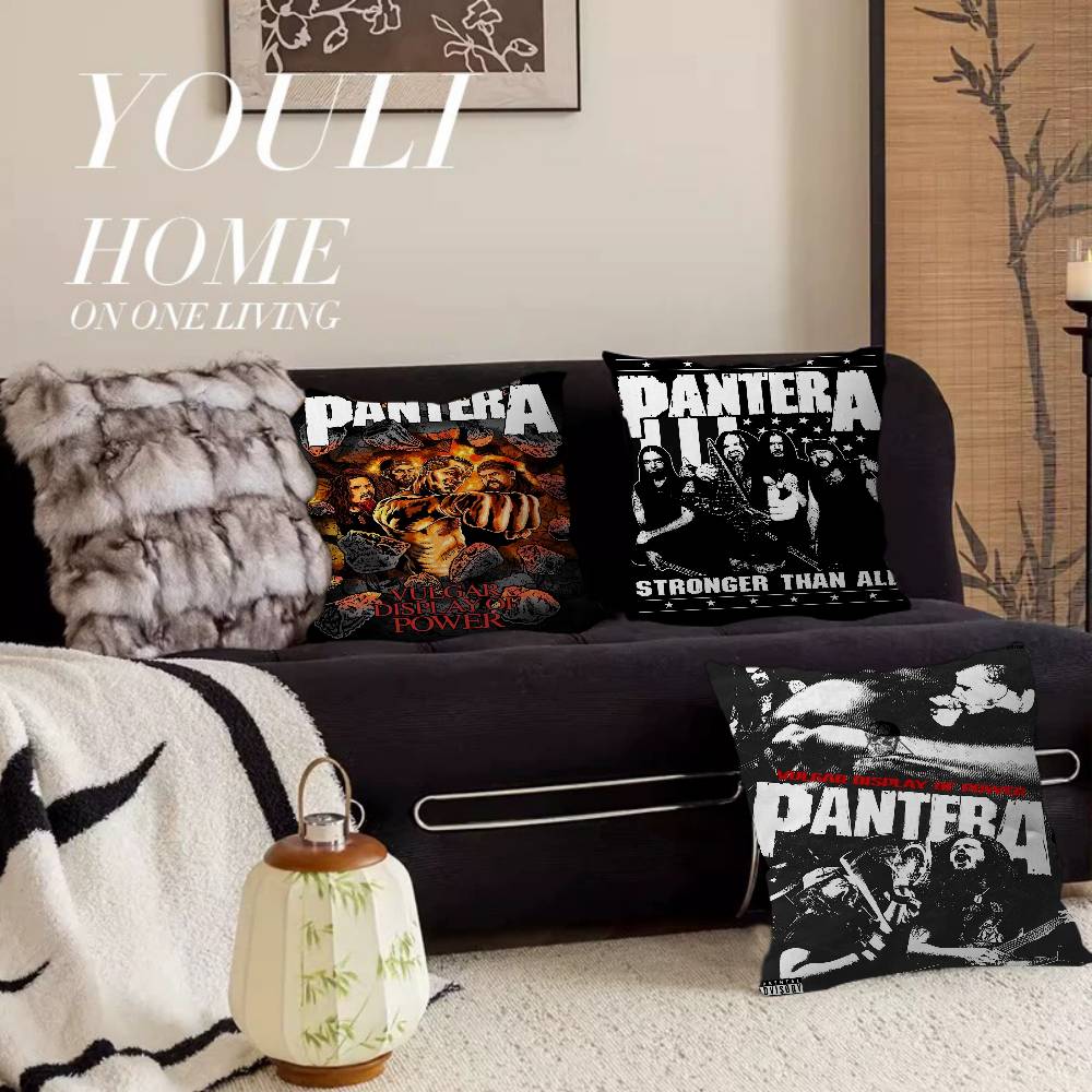 P-Pantera Rock Band Cushion Cover Polyester Sofa Cushions Decorative Throw Pillows Home Decoration Pillowcover