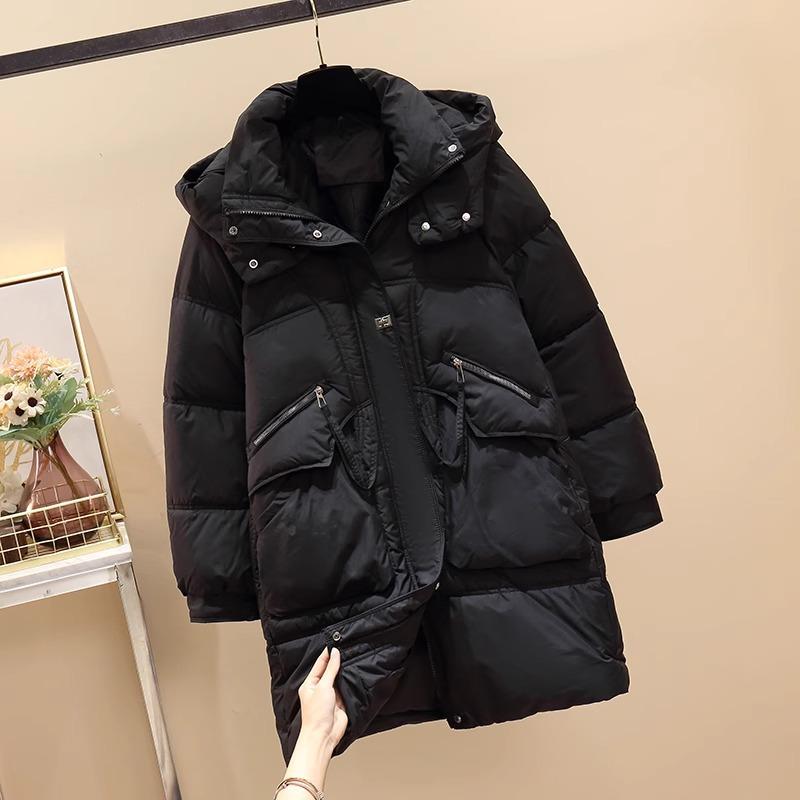 Down Cotton Jacket Women's Medium and Long 2025 Winter New Thick Cotton-padded Jacket Senior Warm Cotton-padded Jacket