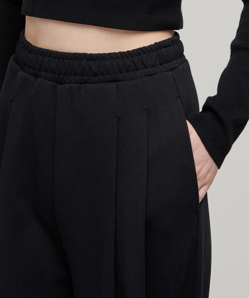 MUSINSA STANDARD WOMAN Women'S Double Knit Two-Tuck Wide Lounge Sweatpants [Black]