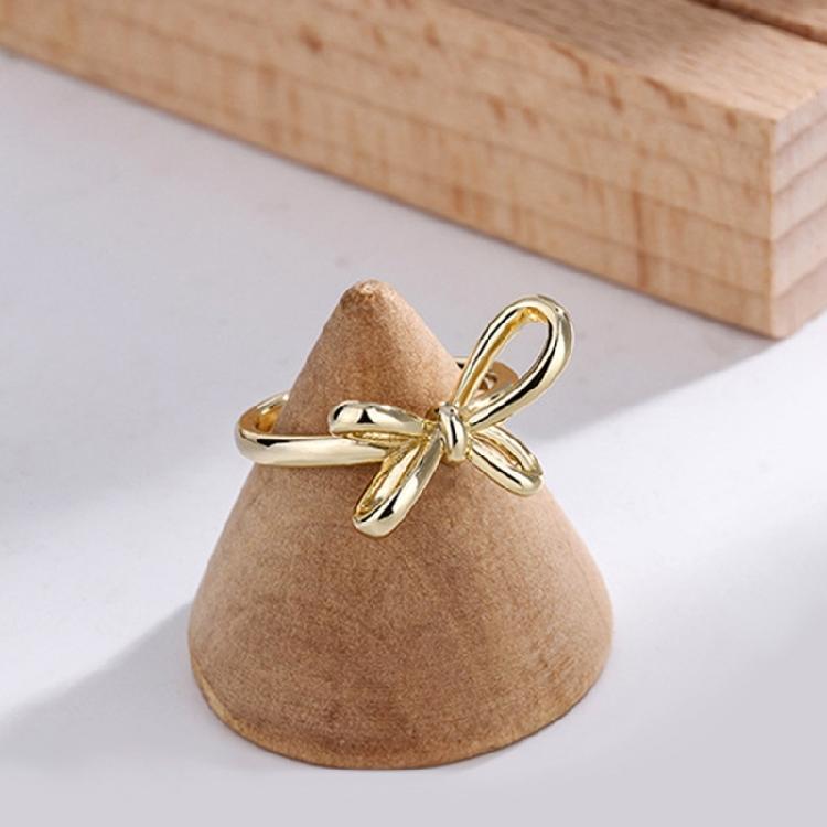 Set di Anelli Delicati a Fiocco con Anelli Aperti Rotondi Chic Accessorio Grazioso