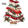 Christmas Jewelry for Women 2D Acrylic Earrings, Colorful Tree Dangle Earrings with Bow Holiday Party Decor, Lightweight Drop Jewelry, Decorations