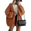 Women's Sweater Solid Color Long-sleeved Casual Loose Cardigan Sweater Jacket