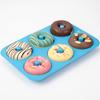 Silikon-Donutform 6 Donuts Lebensmittelqualität Antihaft-Silikon-Backform Spülmaschinenfest Hitzebeständig und Mikrowellengeeignet