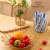 Multi-functional Hollow Structure Foldable Fruit Basket Scalable Simple Candy Dessert Rack Modern Storage Basket Desktop Storage