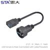 E16 Bayonet 1''20 UNEF Screw Adapter Female Ip67 Shielded High Speed USB 3.0 FPC Connector with Cable 0.3M 0.5M 1M 2M 3M