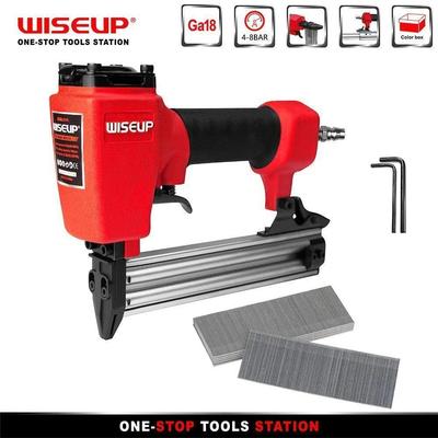 WISEUP Pneumatic Nail Gun Air Wood Frame Stapler with 3600 Staples DIY Wooden Furniture Construction Stapler Nail Pneumatic Tool