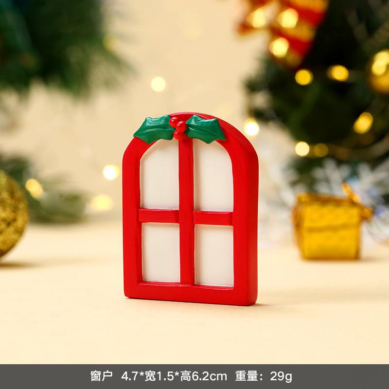 Creativity Mini Christmas, Old Man, Sleigh, Tree, Snowman, Animal, Cute Handmade Ornaments, Resin Decoration Decorative Gifts