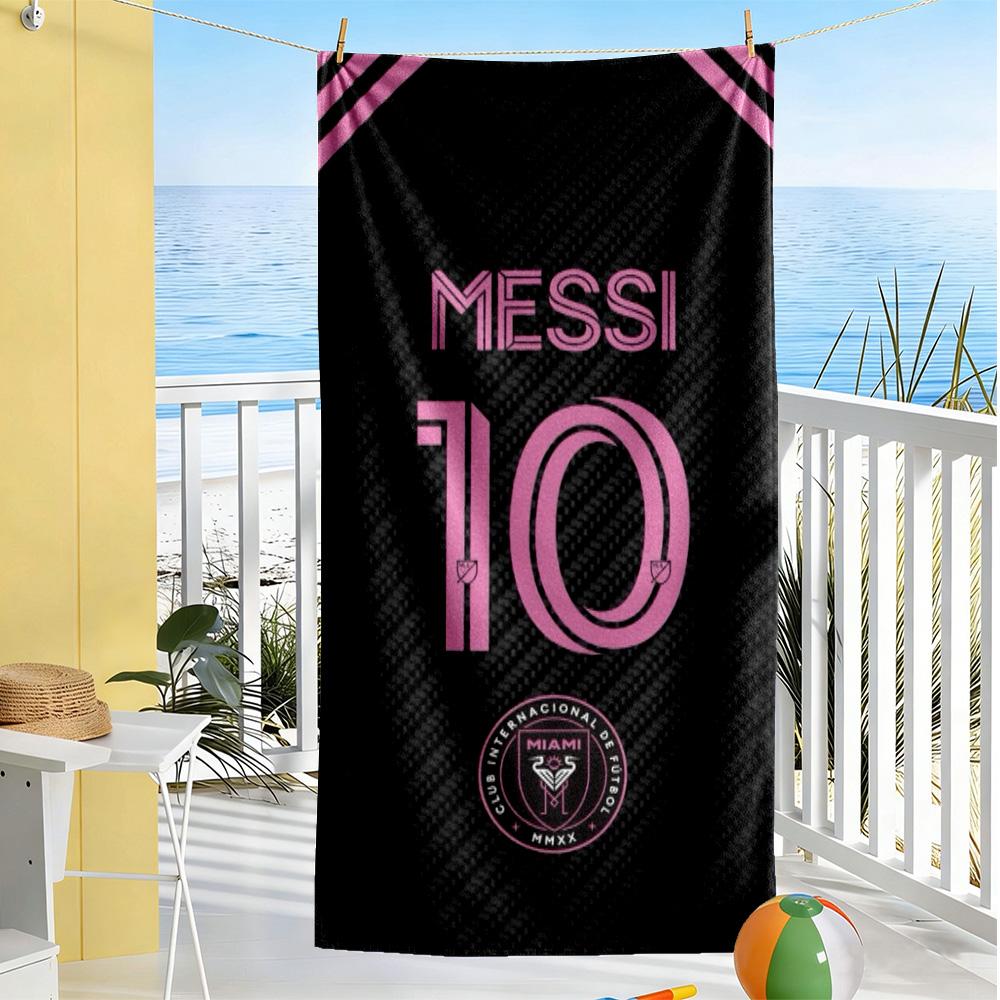 Football Messi Beach Towel Super Soft Microfiber Quickdry Fabric Comfortable Lightweight