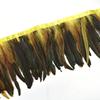 2Meters Rooster Feathers on Tape Trim Tassel Fringe Ribbon White Black Cock Pheasant Chicken Feather Costume Clothing Decoration