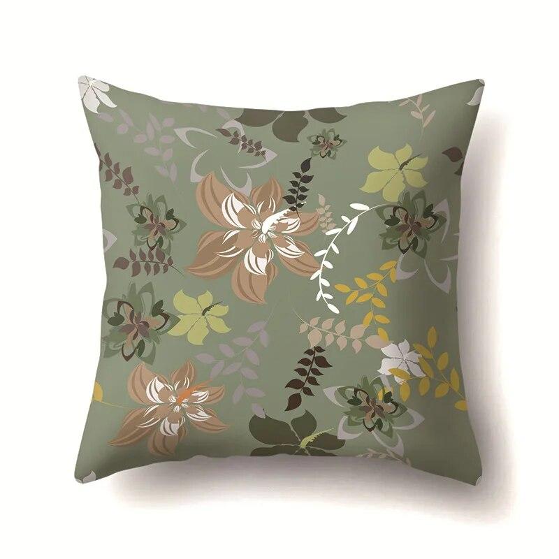 Leaf Flower Pillowcase Office Cushion Cover Living Room   Riding Waist