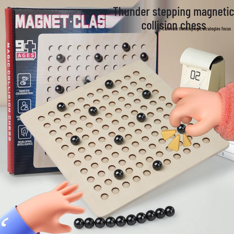 Children s Magnetic Minesweeper Chess Board: Interactive Wooden Game for Parent-Child Education