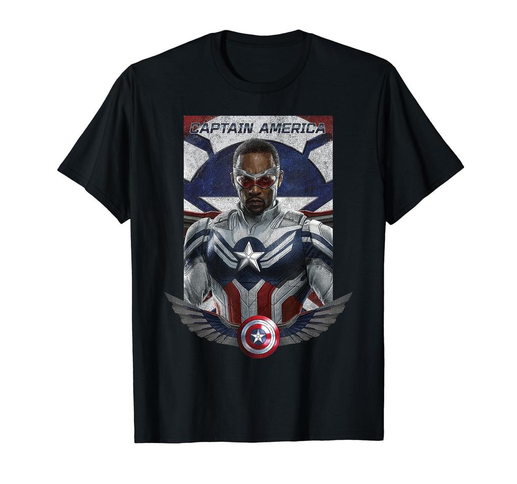 Marvel Falcon Winter Soldier Cap American Wings Portrait Logo T-Shirt