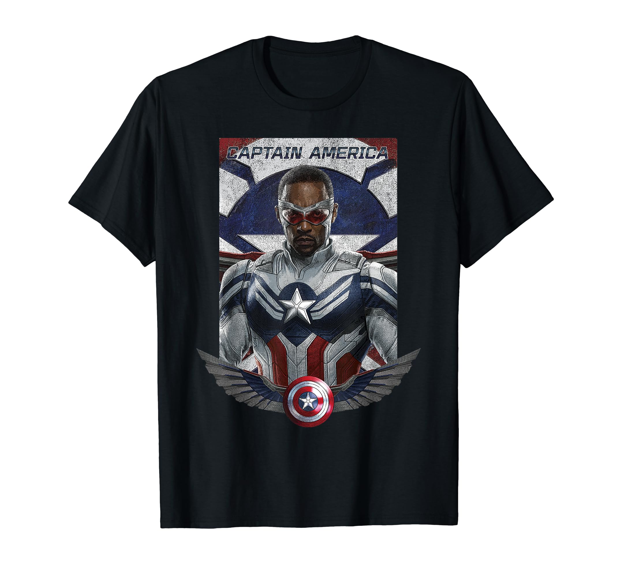 

Marvel Falcon Winter Soldier Cap American Wings Portrait Logo T-Shirt
