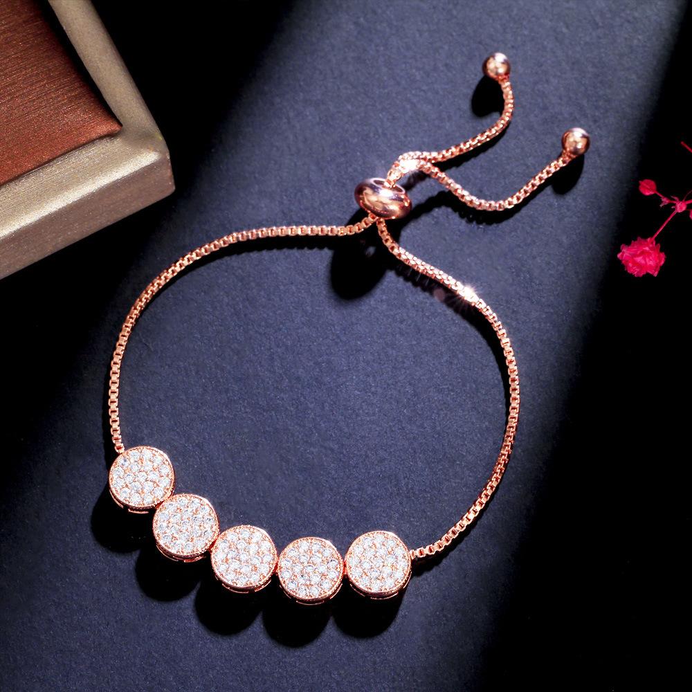 

Ювелирные изделия Простой циркон Бриллиантовый браслет Женские ювелирные изделия розового золота