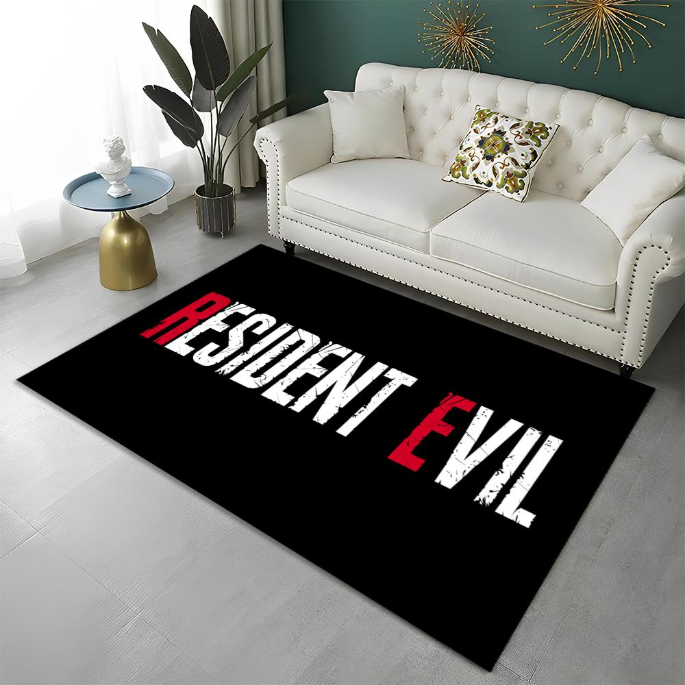 3D R-Resident Evil Gamer Spiele Teppich Teppich für Zuhause Wohnzimmer Schlafzimmer Sofa Fußmatte Dekor, Kinder Spielbereich Teppich Rutschfeste Bodenmatte