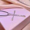 Simple Versatile Cross Pendant Student Hipster Men And Women Couple Necklace Collarbone Chain Party Valentine'S Day Gift