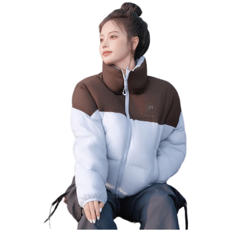 Camel Women s Color-Block Panda Short Down Jacket S