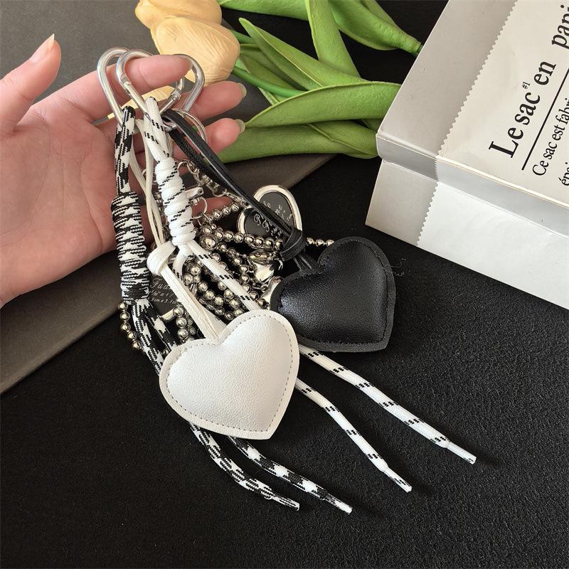 Miu Style Bag Charm: Korean Braided Rope Keychain for Backpacks & DIY Accessories