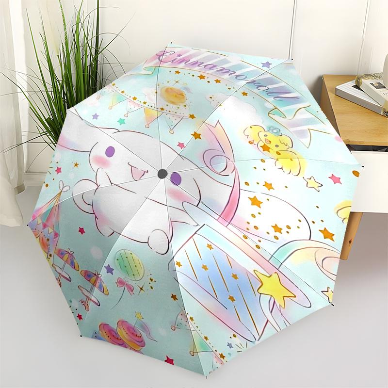 

1pc Cinnamoroll Festival Umbrella - Automatic Opening/Closing, Portable 3-Fold Design, 8-Bone Iron Frame, Outdoor Umbrella, Perfect Gift for Fans, Tra