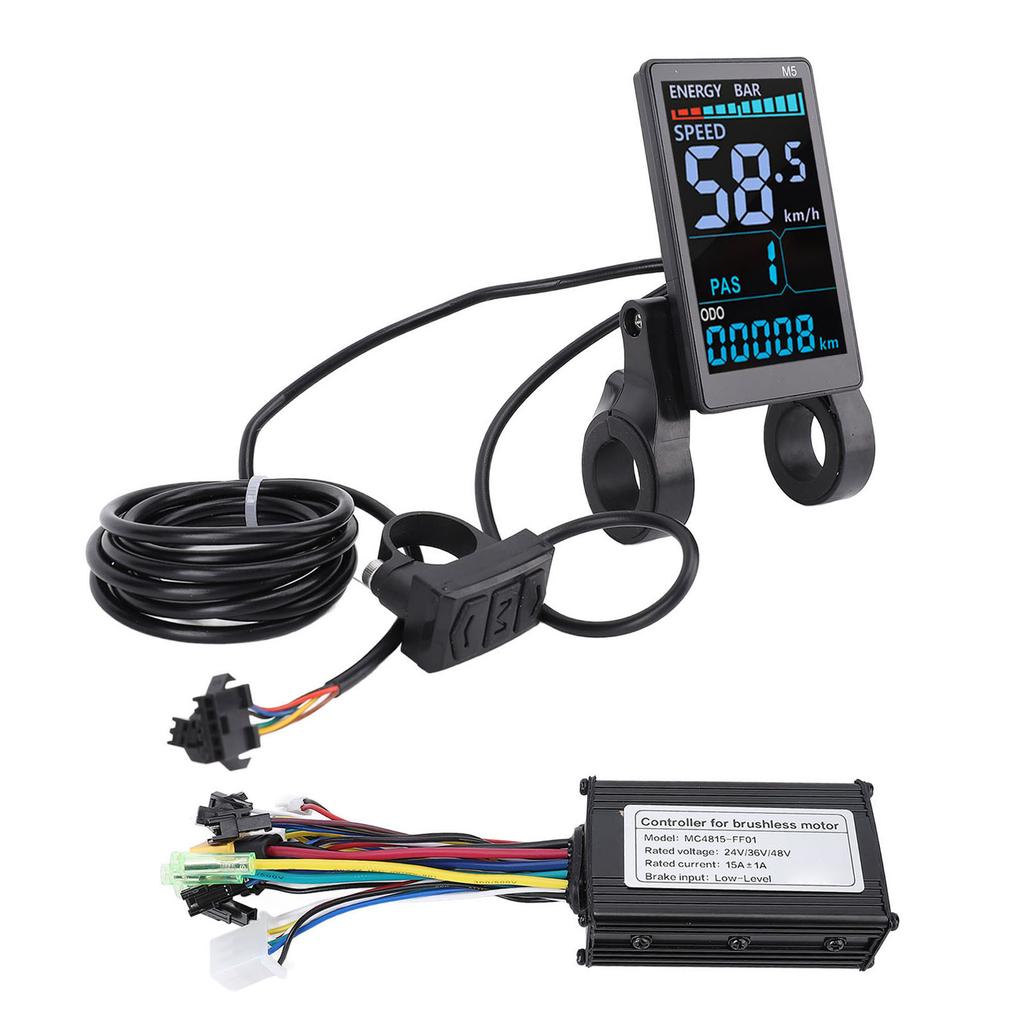 Ebikes Controller, 36V 48V 250W 350W Aluminum Alloy Brushless Motor Controller 3 Mode Control with LCD Display for Electric Scooter Bike