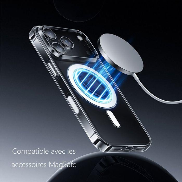 Coque de protection - BOOLING - iPhone 17 Pro - Antichoc - Transparent - Avec Cercle Magnétique