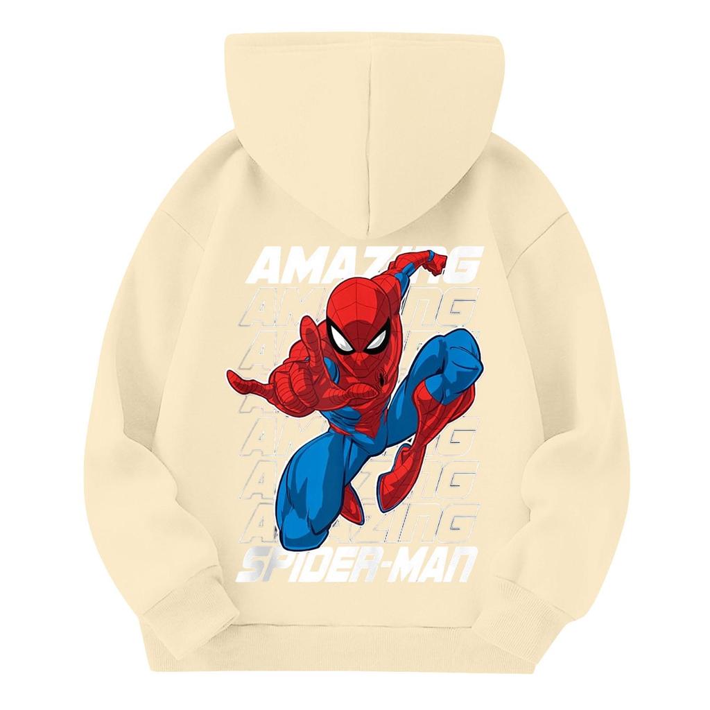 Kids Loose Fit Long Sleeve -Lined Pullover Hoodie with Graphic Print