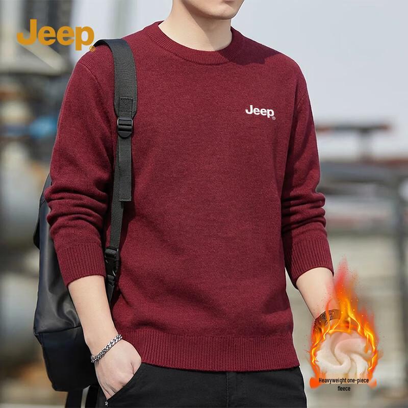 

JEEP Men s Fleece-Lined Pullover Sweater 3XL