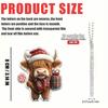 2D Plane A Cow Wearing a Christmas Hat Gift Box Suitable for Car Home Festival Decoration Christmas Tree Pendant Christmas Gift