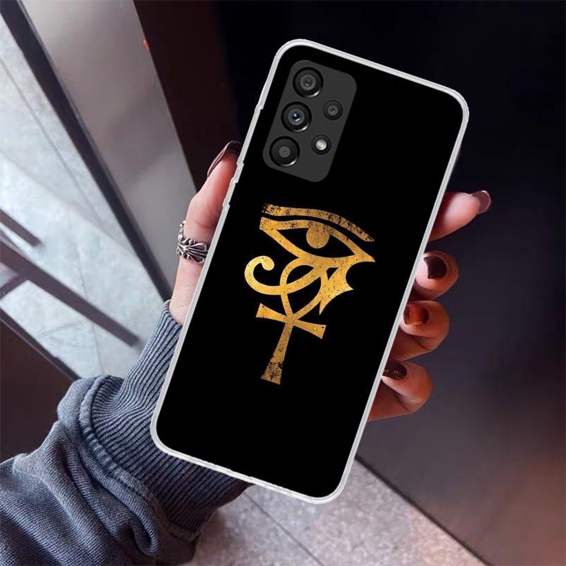 

Sacred Eye of Horus Egypt Fresco Phone Case For Samsung Galaxy A12 A52S A42 A32 A22 A51 A50 Note 20 Ultra 10 S10 Plus A71 A70 A3 Samsung A02S