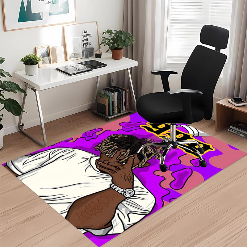 Juice WRLD Printed Carpet, for Office Chair Living Room Bedroom Kitchen Room Decor Gifts.