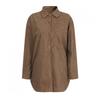 Shop   Women S Rib looSe Fit Collar Corduroy Shirt Brown Ean Wbl 20988 Brown