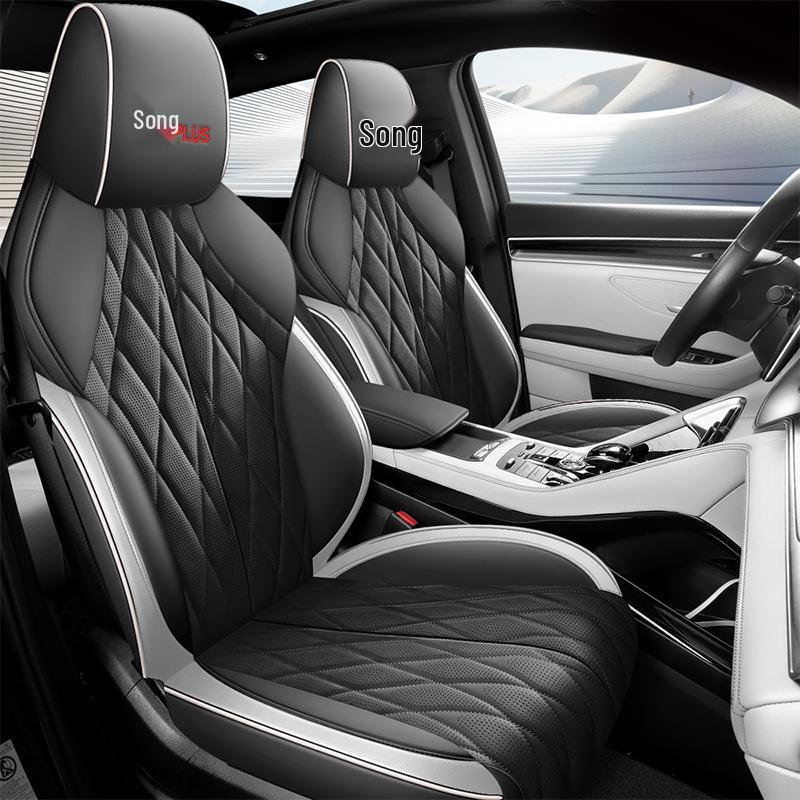 Four Seasons Leather Car Seat Cushion for 2020 BYD Song PLUS - Five-Seat Cover