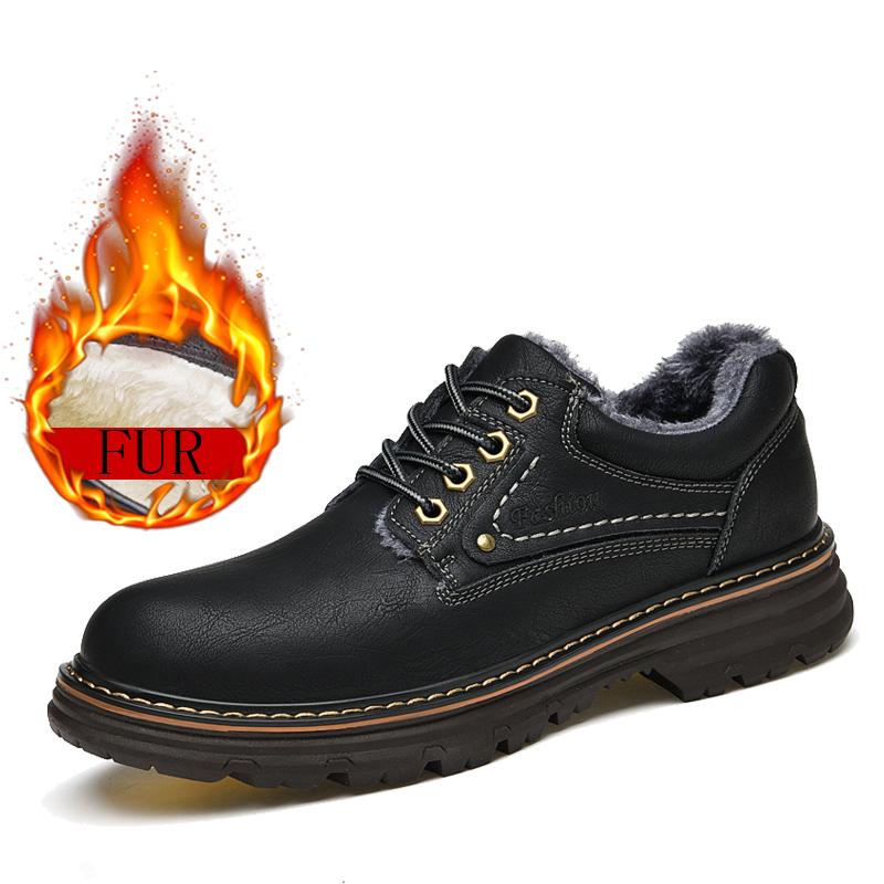 Høykvalitets Ekte Skinn Fritidssko Utendørs Arbeid Sikkerhetssko Solide Dressko for Menn Oxfords Skinn Herres Fritidssko