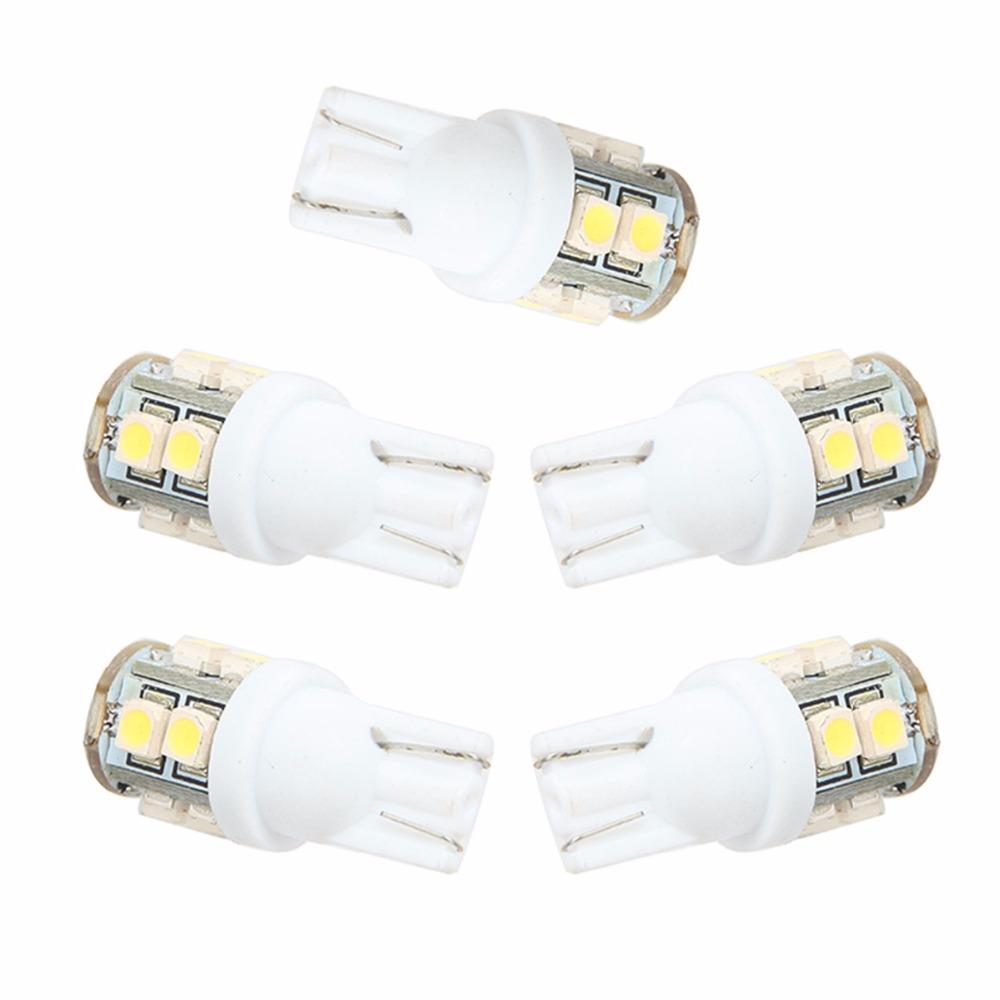 5 tükki 10SMD 1210 194 168 192 W5w SMD kuppel-indeks auto LED-lambi pirnid kiilukujuline valge valgus DC12V auto signaal-pidurituled