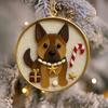 Sea Glass Dog Christmas Tree Ornaments Handcrafted Sea Glass Art Dog Hanging Ornaments Collectibles Gifts for Dogs Lovers