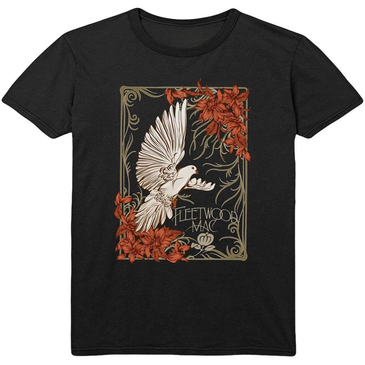 

Fleetwood Mac Dove Graphic Print Men s and Women s Loose Short Sleeved T-shirt for Casual Wear All Year Round, Luxurious 4XL