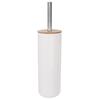 Toilet brush with stand, bamboo, white, WHITNEY, 37 cm