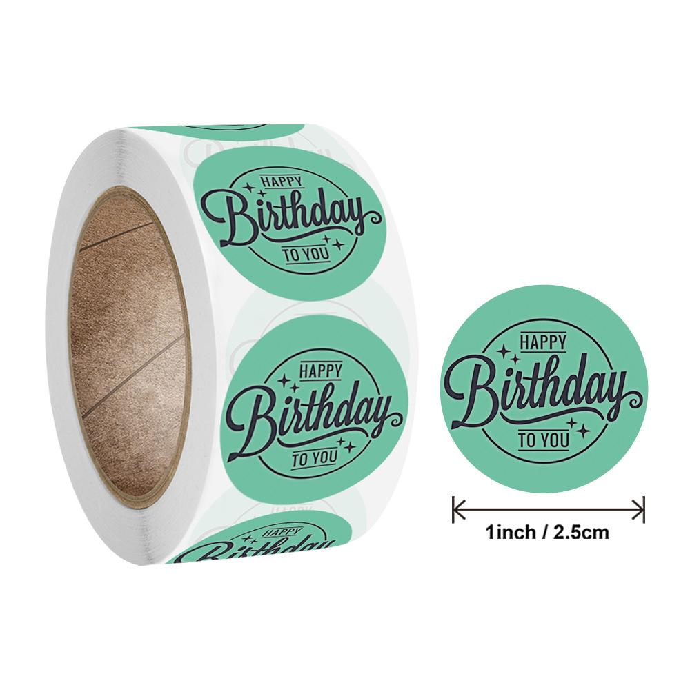 100-500 Stück Niedliche Happy Birthday Aufkleber 2,5 cm/1 Zoll Kindergeburtstagsparty Geschenkversiegelung Dekorationen Grußkarten Etiketten